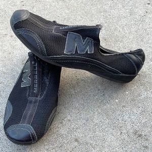 Black Merrell mesh shoe